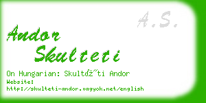 andor skulteti business card